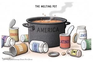Picture of cartoon melting pot